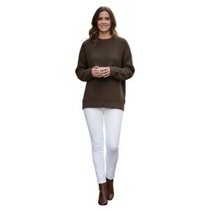 Madewell Olive Green Ribbed Pocket Sweater Cotton Blend Long Sleeve Minimalist S